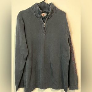 Vintage Harley Davidson Sweatshirt Quarter Zip Pullover Sleeve Logo Mens Large